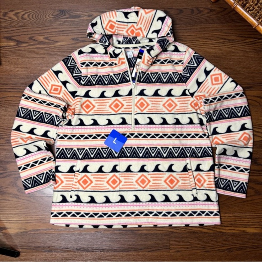 O’Neill Josie Half-Zip Fleece Hoodie size Large